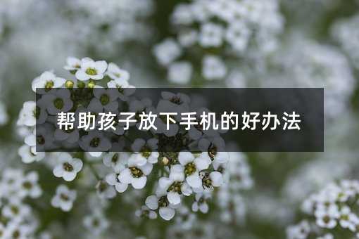 幫助孩子放下手機的好辦法