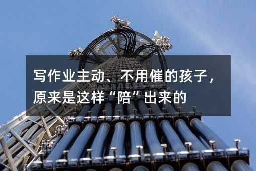 寫作業主動、不用催的孩子,原來是這樣“陪”出來的