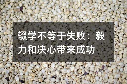 輟學不等于失敗:毅力和決心帶來成功