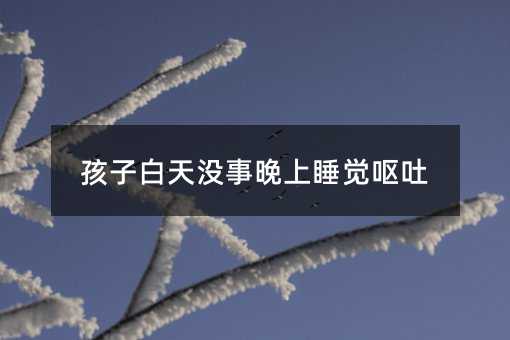 孩子白天沒事晚上睡覺嘔吐