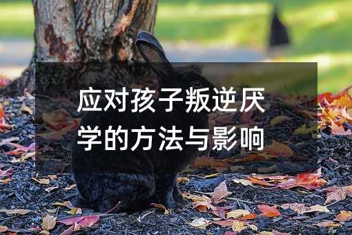 應對孩子叛逆厭學的方法與影響