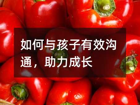 如何與孩子有效溝通,助力成長