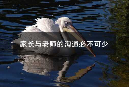 家長與老師的溝通必不可少