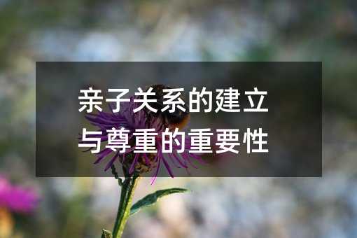 親子關系的建立與尊重的重要性