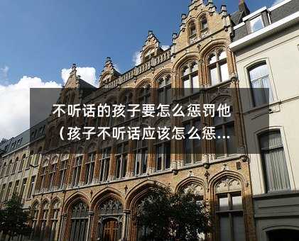 不聽話的孩子要怎么懲罰他(孩子不聽話應該怎么懲罰)