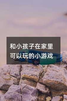 和小孩子在家里可以玩的小游戲
