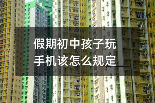 假期初中孩子玩手機該怎么規定