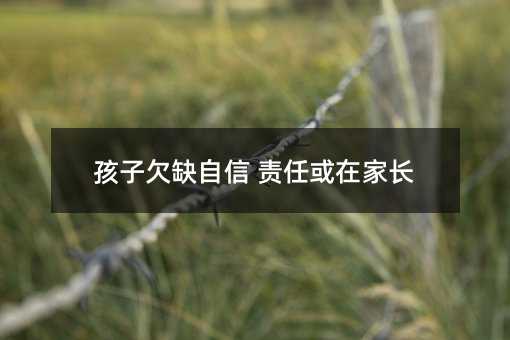 孩子欠缺自信 責任或在家長