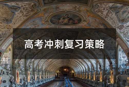 高考沖刺復習策略