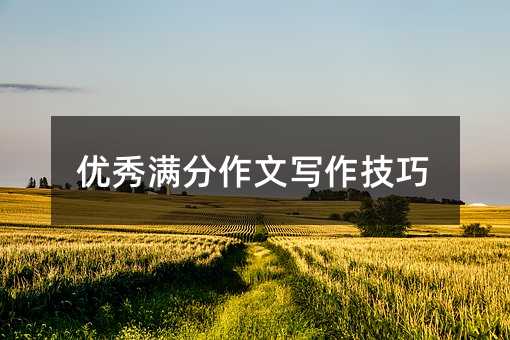 優秀滿分作文寫作技巧