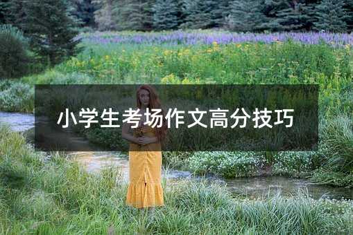 小學生考場作文高分技巧