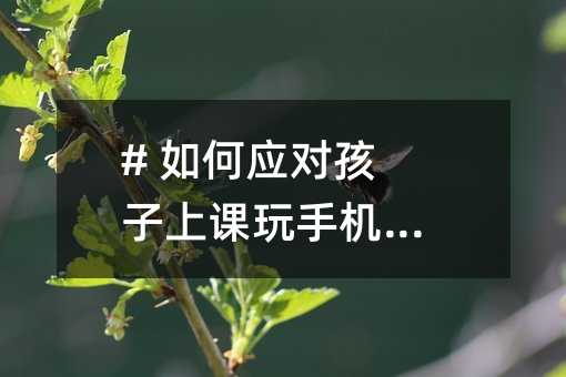# 如何應對孩子上課玩手機的挑戰