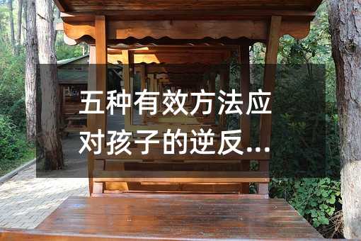 五種有效方法應對孩子的逆反心理