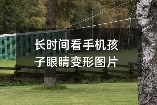 長時間看手機孩子眼睛變形圖片