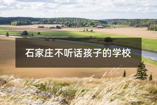 石家莊不聽話孩子的學(xué)校