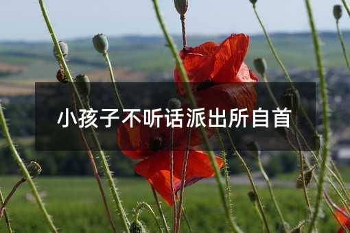 小孩子不聽話派出所自首