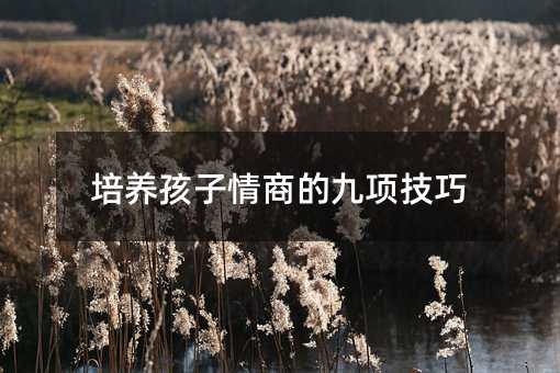 培養(yǎng)孩子情商的九項(xiàng)技巧