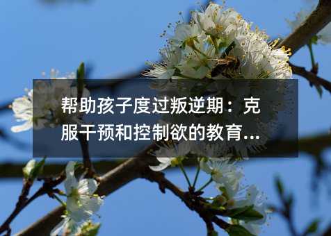 幫助孩子度過叛逆期:克服干預和控制欲的教育方法