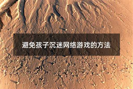 避免孩子沉迷網絡游戲的方法