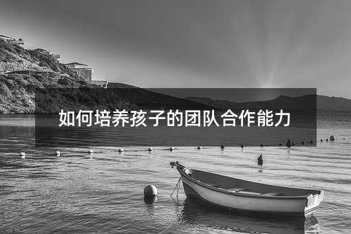 如何培養(yǎng)孩子的團(tuán)隊合作能力