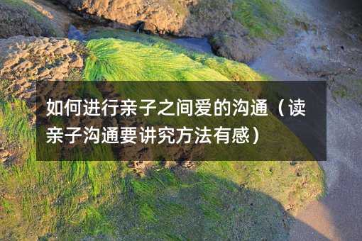 如何進行親子之間愛的溝通(讀親子溝通要講究方法有感)