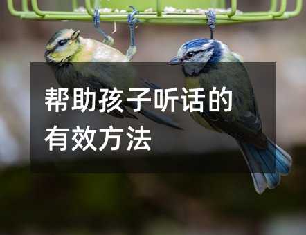 幫助孩子聽話的有效方法