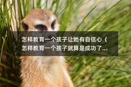 怎樣教育一個孩子讓她有自信心(怎樣教育一個孩子就算是成功了呢)