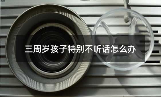 三周歲孩子特別不聽話怎么辦