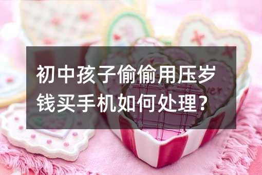 初中孩子偷偷用壓歲錢買手機如何處理?