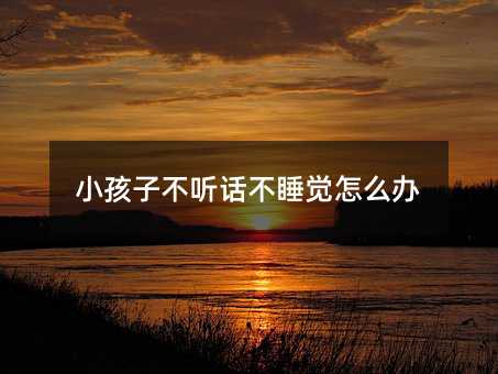 小孩子不聽話不睡覺怎么辦