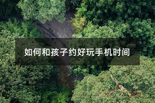 如何和孩子約好玩手機(jī)時(shí)間