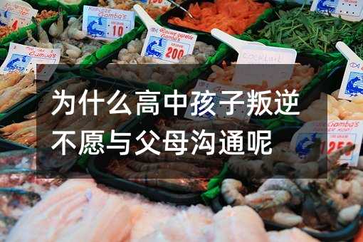 為什么高中孩子叛逆不愿與父母溝通呢