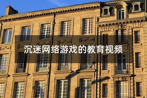 沉迷網絡游戲的教育視頻