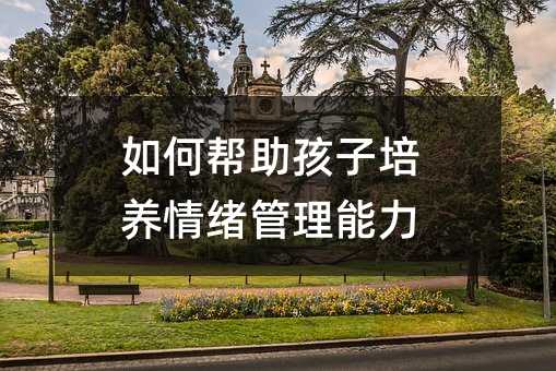 如何幫助孩子培養(yǎng)情緒管理能力