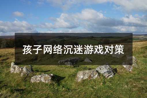 孩子網絡沉迷游戲對策