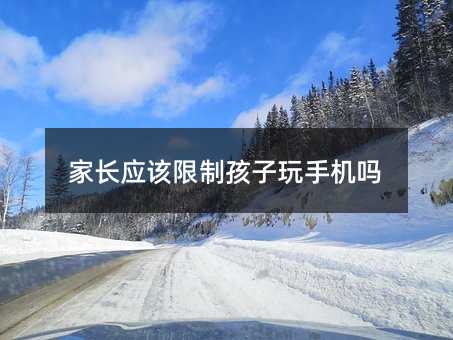 家長應該限制孩子玩手機嗎