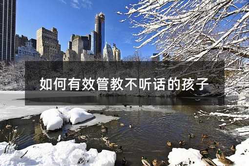 如何有效管教不聽話的孩子