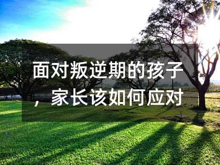 面對叛逆期的孩子,家長該如何應對