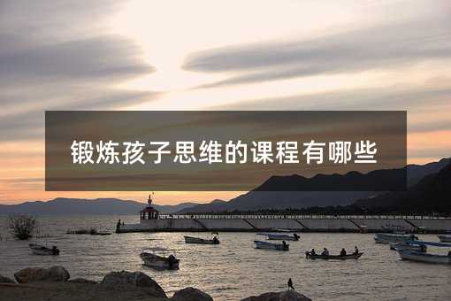 鍛煉孩子思維的課程有哪些