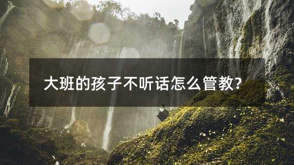 大班的孩子不聽話怎么管教?