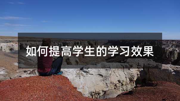 如何提高學(xué)生的學(xué)習(xí)效果
