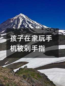 孩子在家玩手機被剁手指