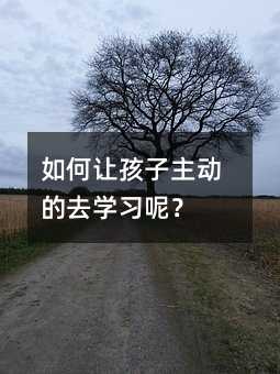 如何讓孩子主動的去學習呢?