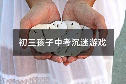 初三孩子中考沉迷游戲