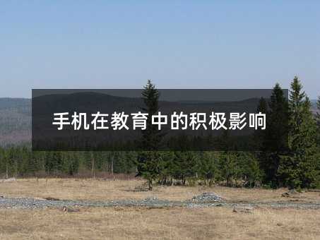 手機(jī)在教育中的積極影響