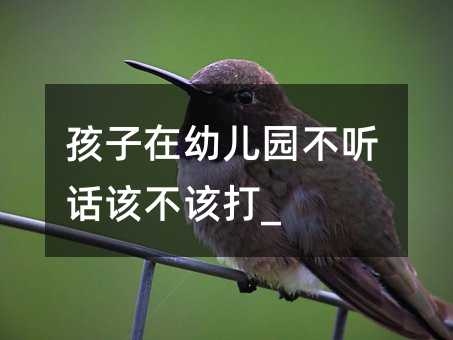 孩子在幼兒園不聽(tīng)話(huà)該不該打_