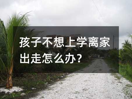 孩子不想上學(xué)離家出走怎么辦?