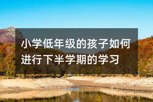 小學低年級的孩子如何進行下半學期的學習