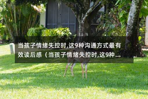 當孩子情緒失控時,這9種溝通方式最有效讀后感(當孩子情緒失控時,這9種溝通方式最有效!)