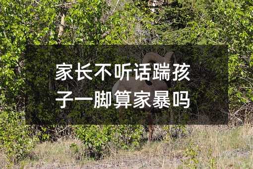 家長(zhǎng)不聽(tīng)話踹孩子一腳算家暴嗎